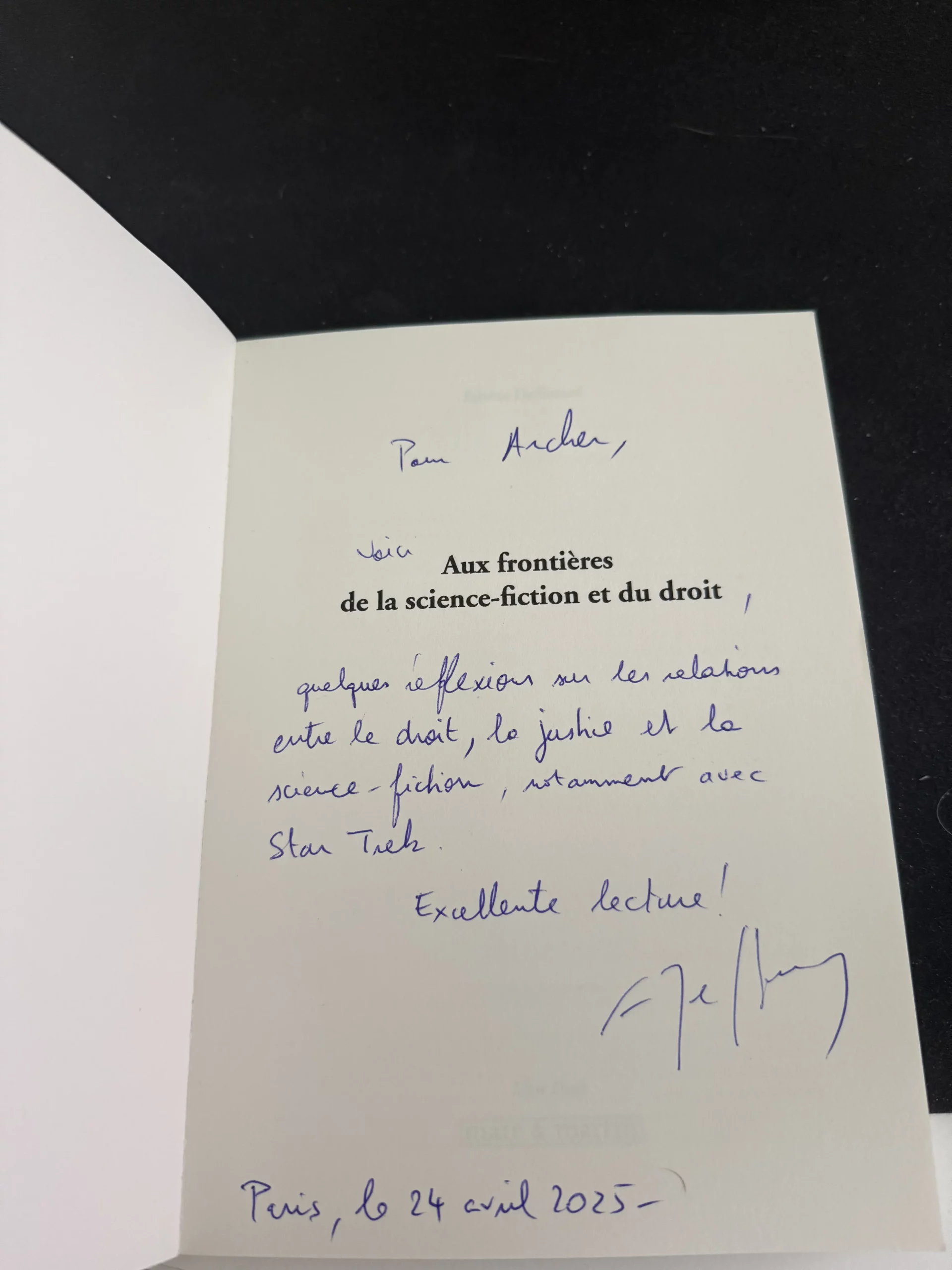 dédicace signature frontière star trek