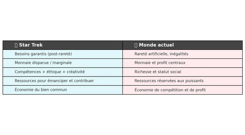 Tableau comparaison économie MR vs ST Tableau comparaison économie MR vs ST