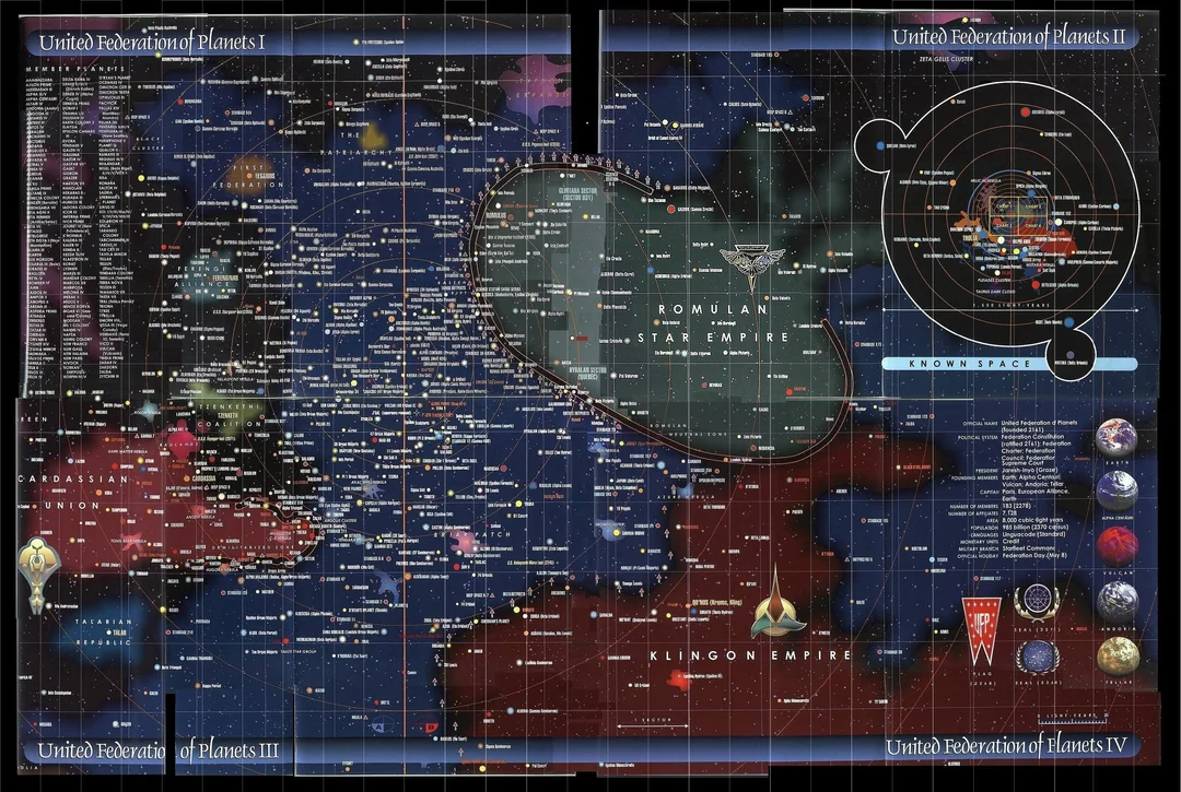 vue spatiale de la Fédération carte stellaire vue spatiale de la Fédération carte stellaire