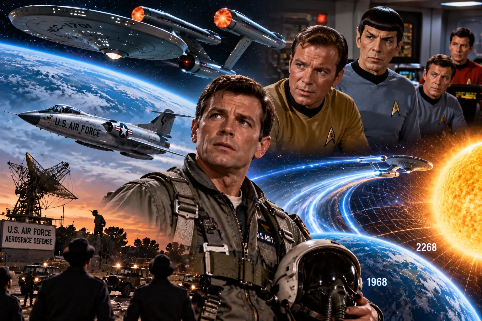 John Christopher et l’Enterprise dans Tomorrow Is Yesterday — illustration STFE