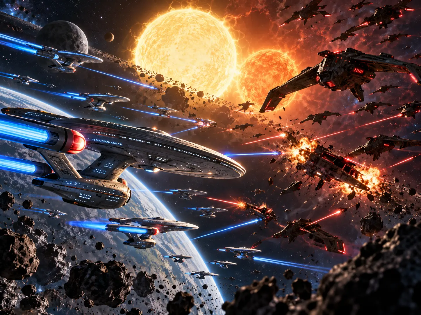 image de la bataille des étoiles binaires